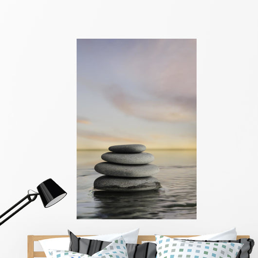 Tower Stones Calm Water Wall Decal