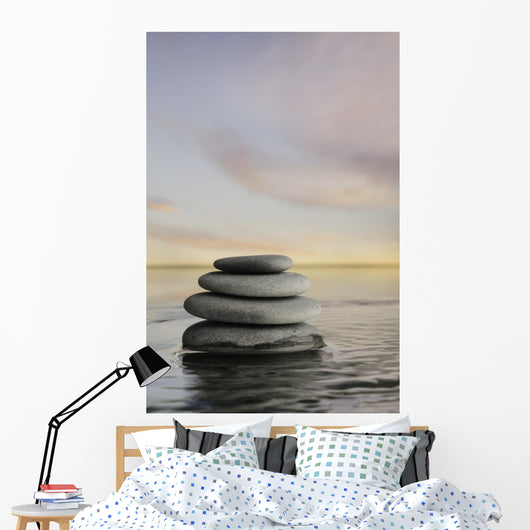 Tower Stones Calm Water Wall Decal