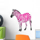 Zebra with Strips Pink Wall Decal
