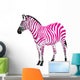 Zebra with Strips Pink Wall Decal