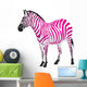 Zebra with Strips Pink Wall Decal