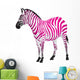 Zebra with Strips Pink Wall Decal