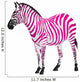 Zebra with Strips Pink Wall Decal