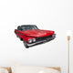 Elegant Classic Red Car Wall Decal