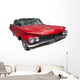 Elegant Classic Red Car Wall Decal