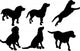 Dog Silhouettes Wall Decal