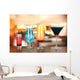 Several Glasses Different Drinks Wall Decal