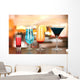 Several Glasses Different Drinks Wall Decal