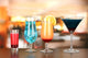 Several Glasses Different Drinks Wall Decal