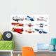 Different Plane Designs Wall Decal
