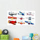 Different Plane Designs Wall Decal