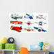 Different Plane Designs Wall Decal