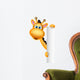 Cute Giraffe Cartoon with Wall Decal
