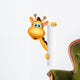 Cute Giraffe Cartoon with Wall Decal