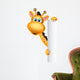 Cute Giraffe Cartoon with Wall Decal