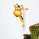 Cute Giraffe Cartoon with Wall Decal