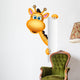 Cute Giraffe Cartoon with Wall Decal