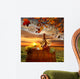 White Wine with Barrel at Sunset Wall Decal