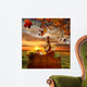 White Wine with Barrel at Sunset Wall Decal