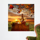 White Wine with Barrel at Sunset Wall Decal