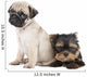 Two Puppy Pug and Wall Decal