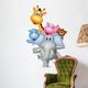 Cute Animals Cartoon Playing Wall Decal