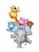 Cute Animals Cartoon Playing Wall Decal