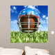 American Football Helmet over Wall Decal