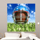 American Football Helmet over Wall Decal