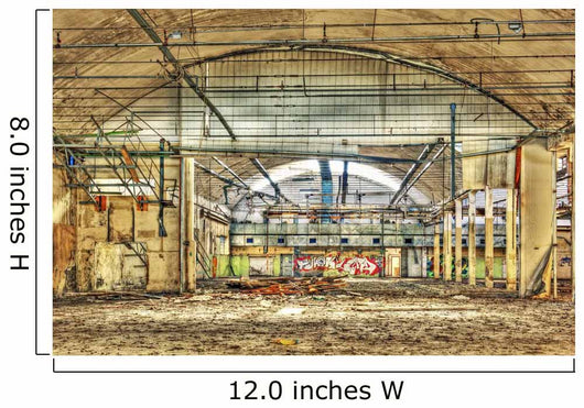 Interior Derelict Industrial Building Wall Decal