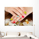 Female Nail with Petal Wall Decal