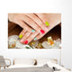 Female Nail with Petal Wall Decal