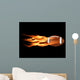 Flaming Football Wall Decal