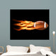 Flaming Football Wall Decal