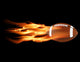 Flaming Football Wall Decal