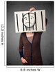 Woman Holding Paper with Wall Decal