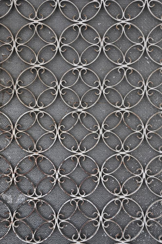 Vintage Iron Door with Wall Decal