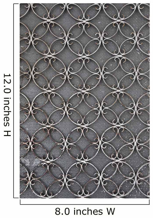 Vintage Iron Door with Wall Decal