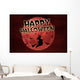 Happy Halloween Red Full Wall Decal