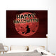 Happy Halloween Red Full Wall Decal