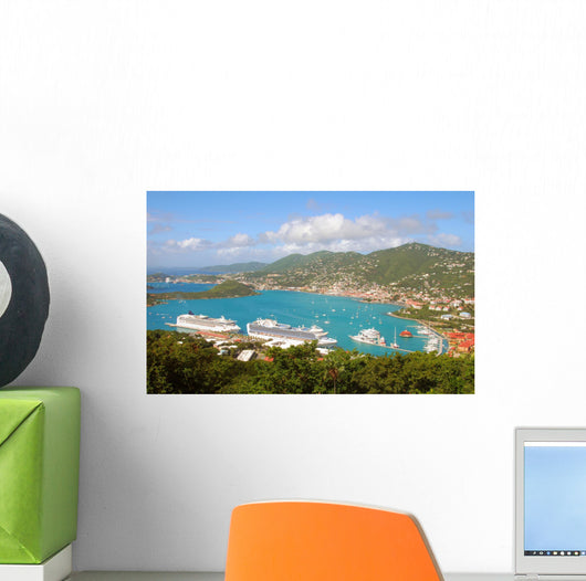 Aerial St Thomas Usvi Wall Decal