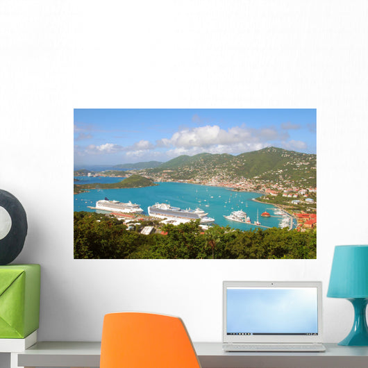 Aerial St Thomas Usvi Wall Decal