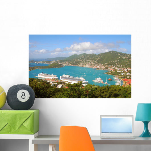 Aerial St Thomas Usvi Wall Decal