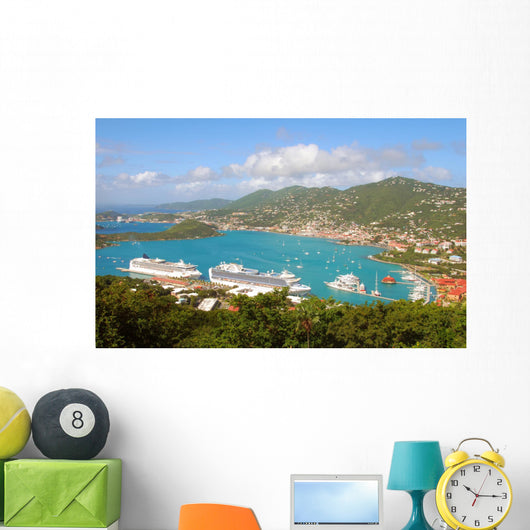 Aerial St Thomas Usvi Wall Decal