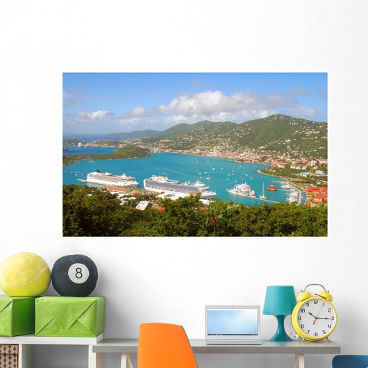 Aerial St Thomas Usvi Wall Decal