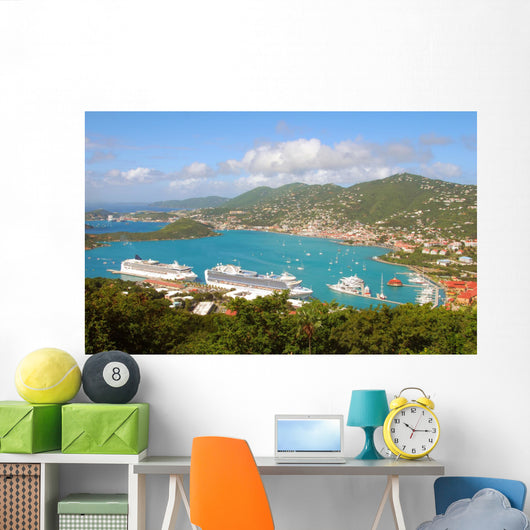 Aerial St Thomas Usvi Wall Decal