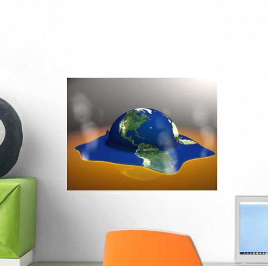 Melting Earth Global Warming Wall Decal