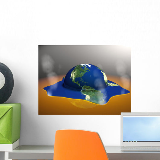Melting Earth Global Warming Wall Decal