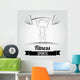 Deadlift Illustration Wall Decal