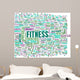 Fitness Word Art Wall Decal